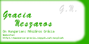 gracia meszaros business card